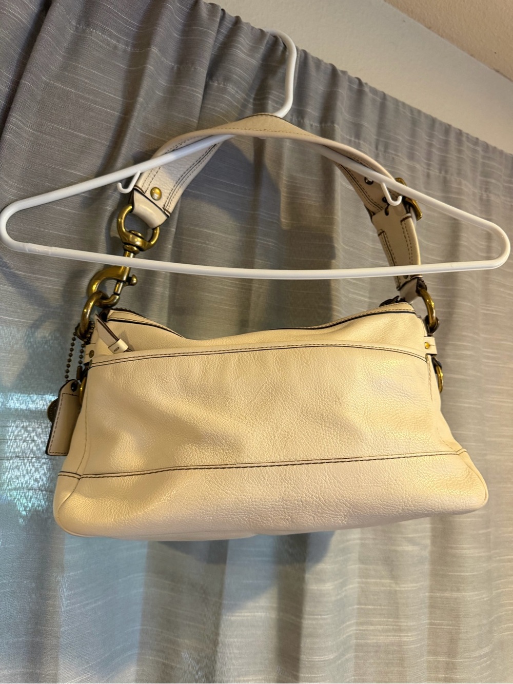 Coach White 65th Anniversary Legacy Leather Double-Front Pocket Shoulder Bag - Picture 5 of 13